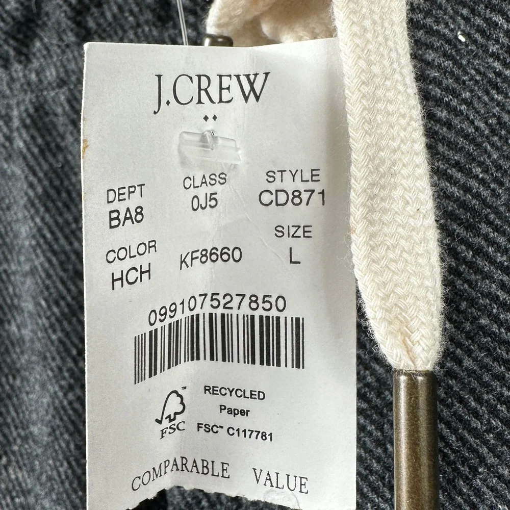 NWT J. Crew Men’s Double-knit sweatpant Heathered Grey Size Large